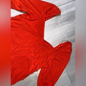 Elegant Red Women's Blouse